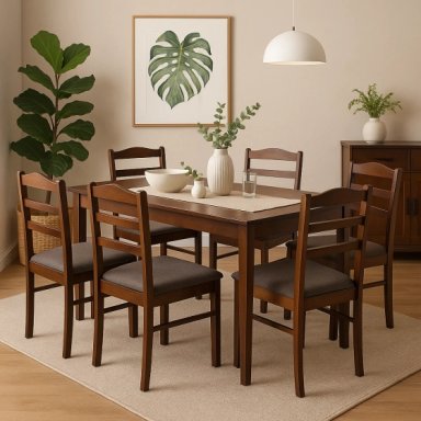 JUEGO COMEDOR 6 SILLAS PANAMA - 1