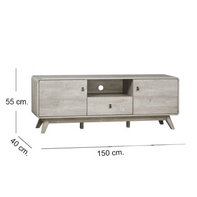 RACK MODERN WASHED GRAY 1.5 MT. - 5