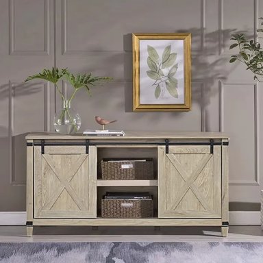 RACK BUFFET PARA TV 55 ROBLE LIGHT GREY - 1