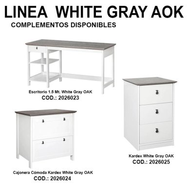 CAJONERA COMODA KARDEX WHITE GRAIN - 2