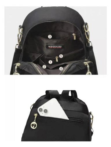 MOCHILA DE MUJER ESCOLAR DE MODA IMPERMEABLE Y ANTIRROBO 15L - 6