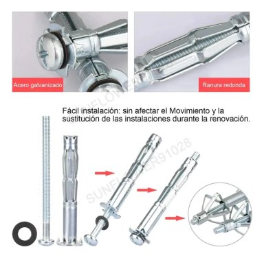 PISTOLA DE ANCLAJE PARA PARED HUECA 90 PIEZAS - 4