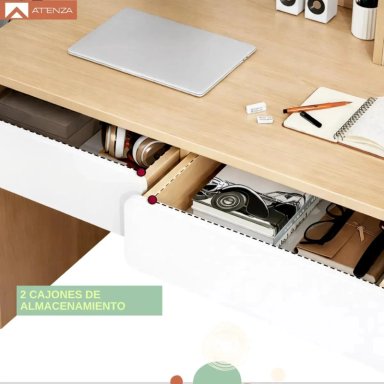 ESCRITORIO MULTIFUNCIONAL CON ESTANTERIA Y CAJON - 4