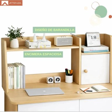 ESCRITORIO MULTIFUNCIONAL CON ESTANTERIA Y CAJON - 5