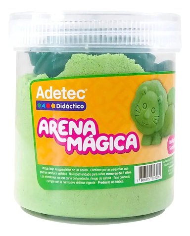 ARENA MAGICA DE COLORES 450 GRS CON MOLDES - 1