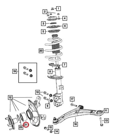 PAR RODAMIENTO MAZA DODGE CALIBER JEEP COMPASS PATRIOT - 5