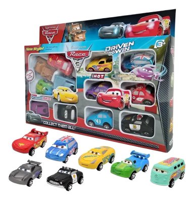 SET JUGUETE CARS RAYO MCQUEEN 12 PIEZAS - 1