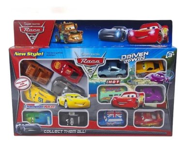 SET JUGUETE CARS RAYO MCQUEEN 12 PIEZAS - 2
