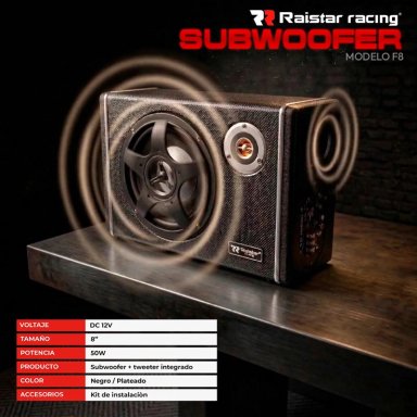 SUBWOOFER PLANO AMPLIFICADO PARA AUTO - 3