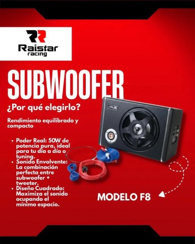SUBWOOFER PLANO AMPLIFICADO PARA AUTO - 4