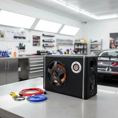 SUBWOOFER PLANO AMPLIFICADO PARA AUTO - 5