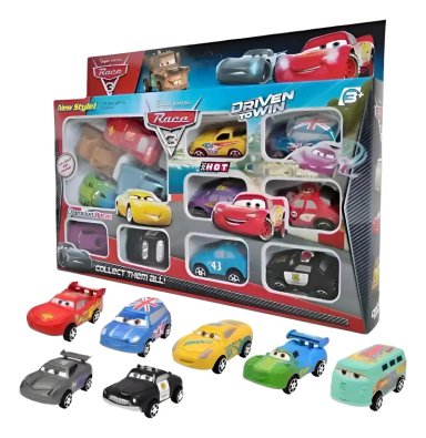 SET 12 AUTOS RAYO MCQUEEN JUGUETES PARA NIÑOS - 1
