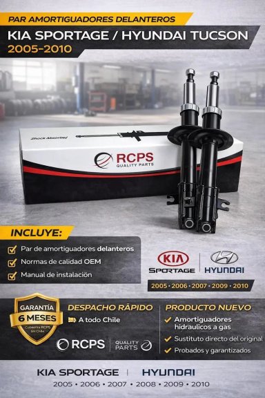 AMORTIGUADORES DELANTEROS PARA KIA SPORTAGE 2005-2010 - 5