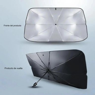 PARASOL PARABRISAS AUTO TIPO SOMBRILLA CUBRE SOL - 5