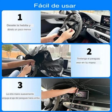 PARASOL PLEGABLE PROTECTOR SOLAR PARA AUTO - 3