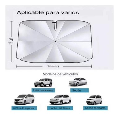 PARASOL PLEGABLE PROTECTOR SOLAR PARA AUTO - 4