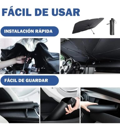 PARASOL CUBRE SOL PARA AUTO TIPO SOMBRILLA - 10