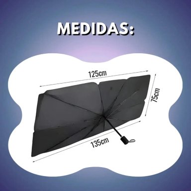 PARASOL PLEGABLE PARA AUTO, CUBRE SOL PARABRISAS - 2