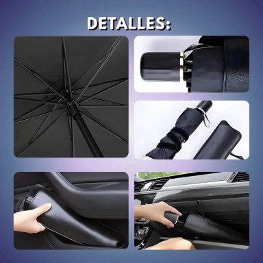 PARASOL PLEGABLE PARA AUTO, CUBRE SOL PARABRISAS - 4