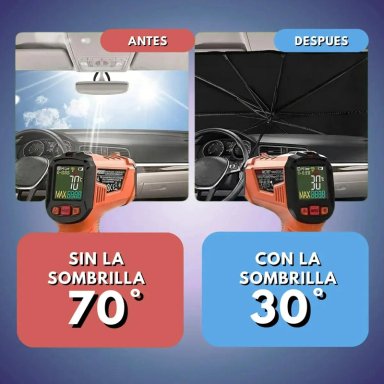PARASOL PLEGABLE PARA AUTO, CUBRE SOL PARABRISAS - 8