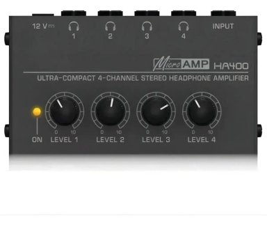 AMPLIFICADOR DE AUDIFONOS COMPACTO 4 CANALES - 1