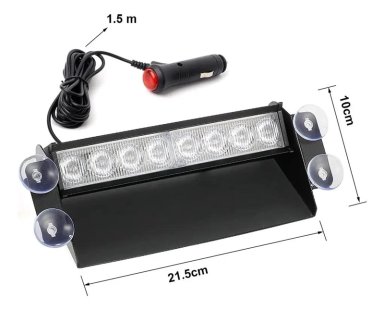 BALIZA LED ESTROBOSCOPICA PARA AUTOS 12V - 5
