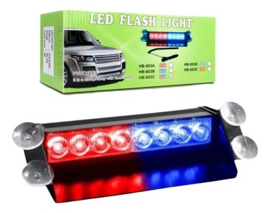 BALIZA LED ESTROBOSCOPICA PARA AUTOS 12V - 6