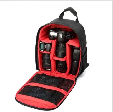 MOCHILA PARA CAMARA FOTOGRAFICA PROFESIONAL NEGRA - 2