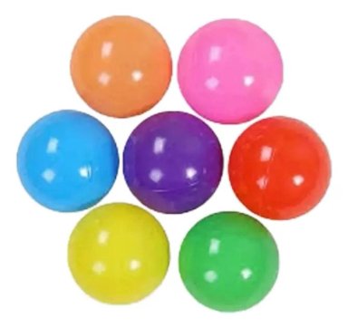 PELOTITAS PLASTICAS DE COLORES 100 UNIDADES 5.5 CM - 4