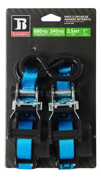 SET 2 ESLINGAS RETRACTILES 3.5M 680KG - 2