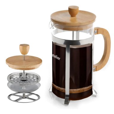 CAFETERA FRANCESA 800ML PRENSA FRANCESA VIDRIO - 1