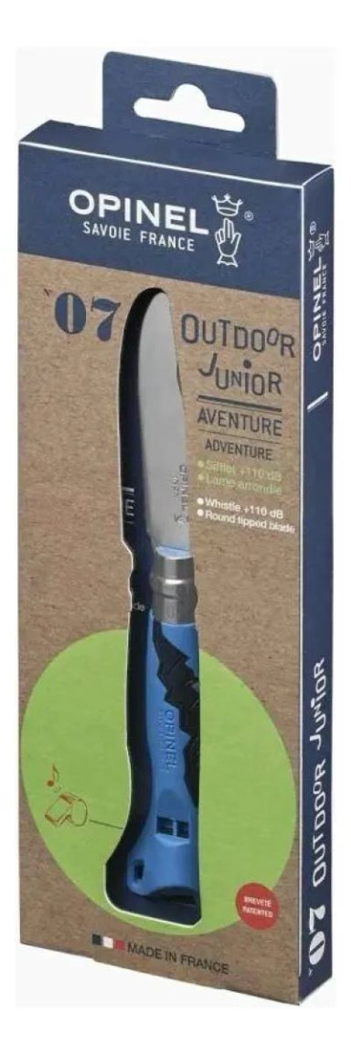 CUCHILLO DE ACERO INOXIDABLE PARA EXTERIORES AZUL - 1