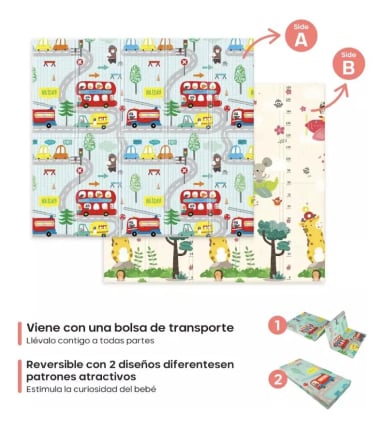ALFOMBRA ANTIGOLPES PLEGABLE PARA NIÑOS 180X200CM - 3