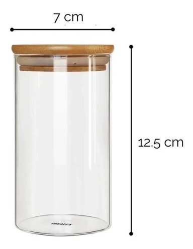 SET DE 6 FRASCOS DE ESPECIAS DE BAMBU 350ML - 4