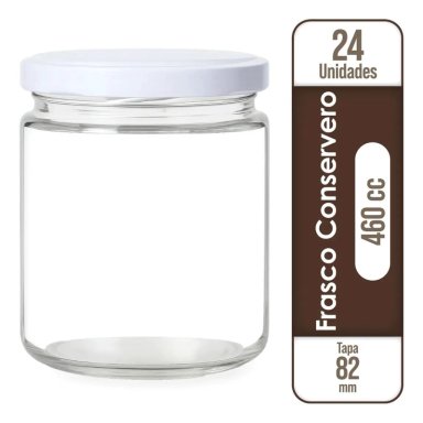 FRASCO CONSERVERO 460 CC TAPA METALICA PACK 24 - 1