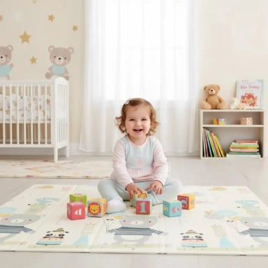 ALFOMBRA ANTIGOLPES BEBE  REVERSIBLE PLEGABLE 200X180 - 2