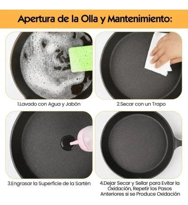 SET DE 5 SARTENES DE HIERRO FUNDIDO ANTIADHERENTE - 3