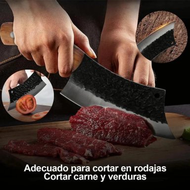 CUCHILLO CHEF PROFESIONAL ACERO FORJADO MANO - 3