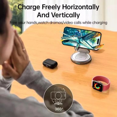 CARGADOR INALAMBRICO 15W PARA IPHONE Y AIRPODS - 4