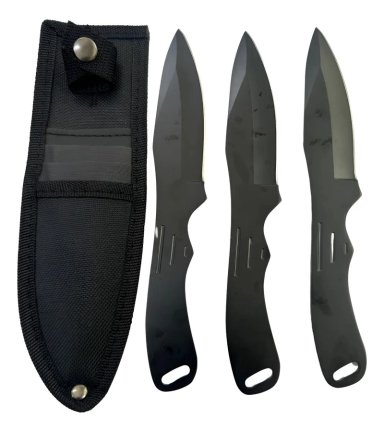 SET DE CUCHILLOS DE LANZAMIENTO CON FUNDA 3 UNIDADES - 4