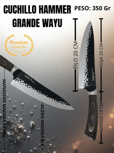 CUCHILLO GRANDE PARA COCINA Y PARRILLA - 4