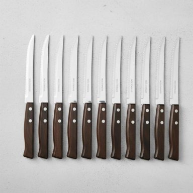 PACK 12 CUCHILLOS ACERO INOXIDABLE PARA ASADO - 1