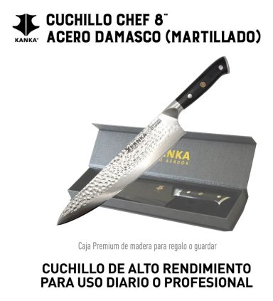 CUCHILLO CHEF 21CM ACERO DAMASCO 67 CAPAS - 2