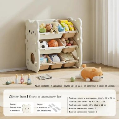 ESTANTE ORGANIZADOR INFANTIL PARA JUGUETES 67X38X66CM - 3