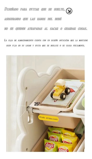 ESTANTE ORGANIZADOR INFANTIL PARA JUGUETES 67X38X66CM - 4