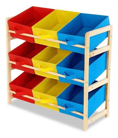 ORGANIZADOR DE JUGUETES MULTICOLOR 65X30X60CM - 1