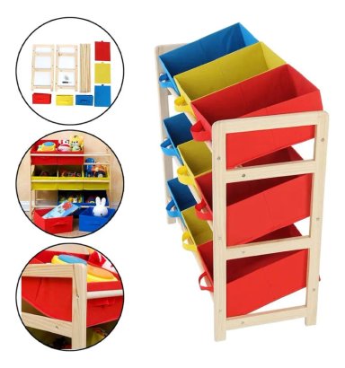 ORGANIZADOR DE JUGUETES MULTICOLOR 65X30X60CM - 2