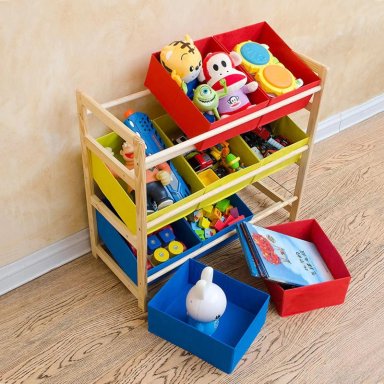 ORGANIZADOR DE JUGUETES MULTICOLOR 65X30X60CM - 4