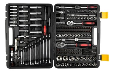 CAJA DE HERRAMIENTAS CON 216 PIEZAS DE DADOS Y LLAVES - 1