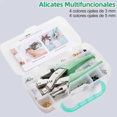 KIT REMACHADORA PERFORADORA CON 160 OJETILLOS - 2